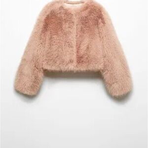 MANGO fur effect jacket
